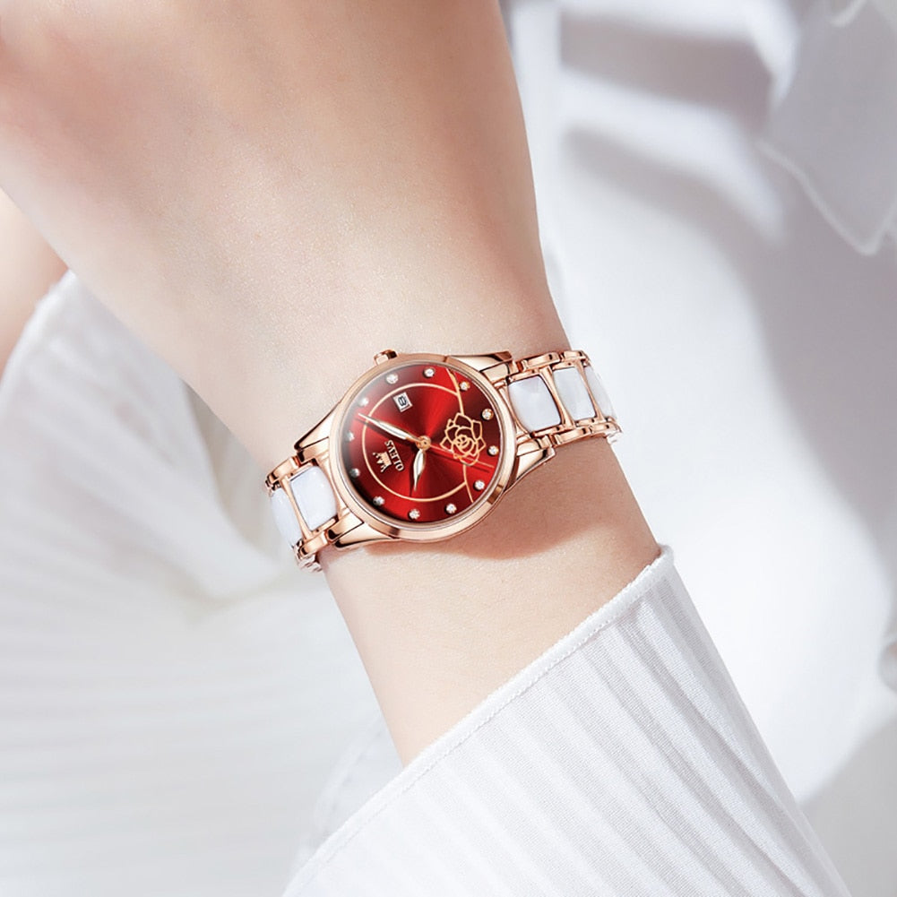 Luxury Quartz Watch Japan Movement 30M Waterproof 27MM Dial for Women