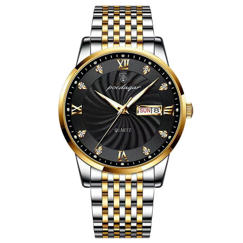 Top Quality Luxury Stainless Steel Waterproof Luminous Watch for Men