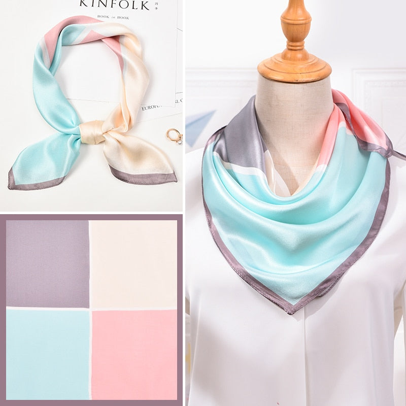 100% Natural Silk Scarf for Women 65x65cm