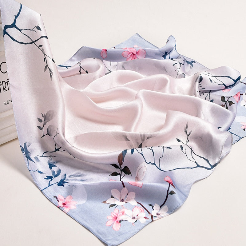 100% Natural Silk Scarf for Women 65x65cm