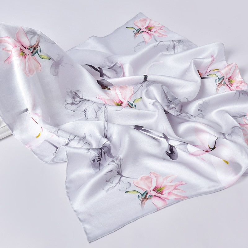 100% Natural Silk Scarf for Women 65x65cm