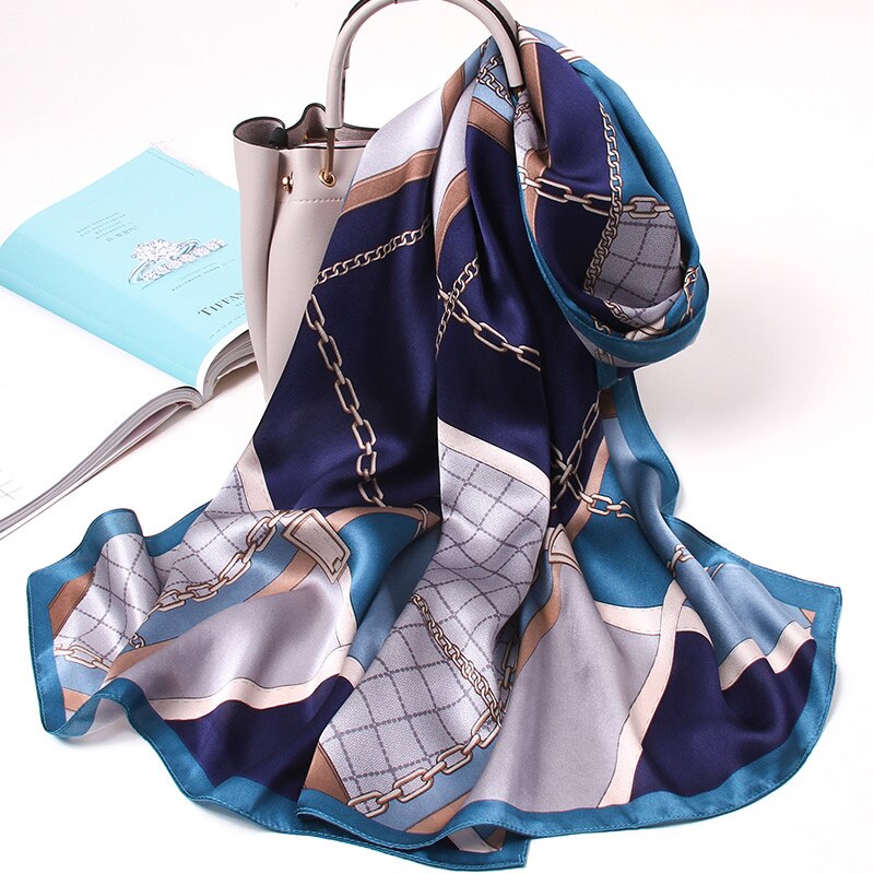 100% Natural Silk Long Scarf for Women 170x53cm