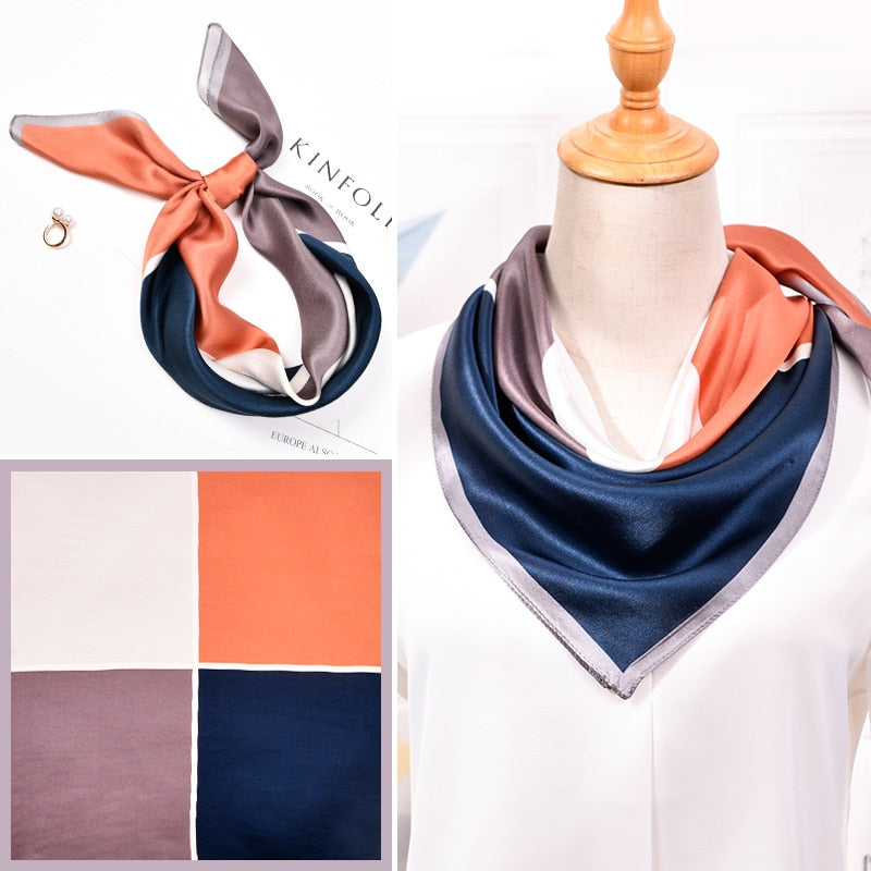 100% Natural Silk Scarf for Women 65x65cm