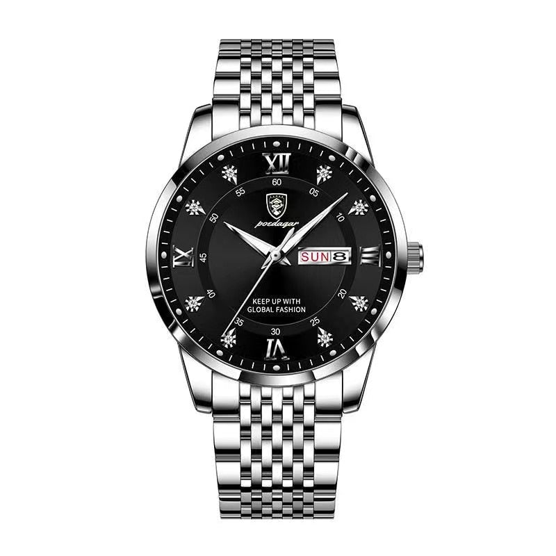 Top Quality Luxury Stainless Steel Waterproof Luminous Watch for Men