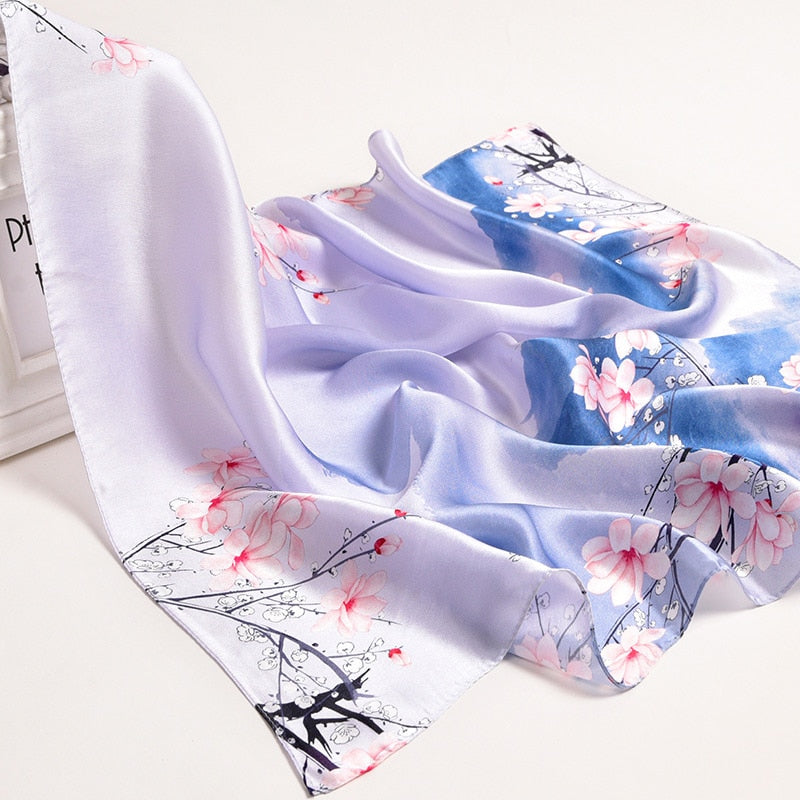 100% Natural Silk Scarf for Women 65x65cm
