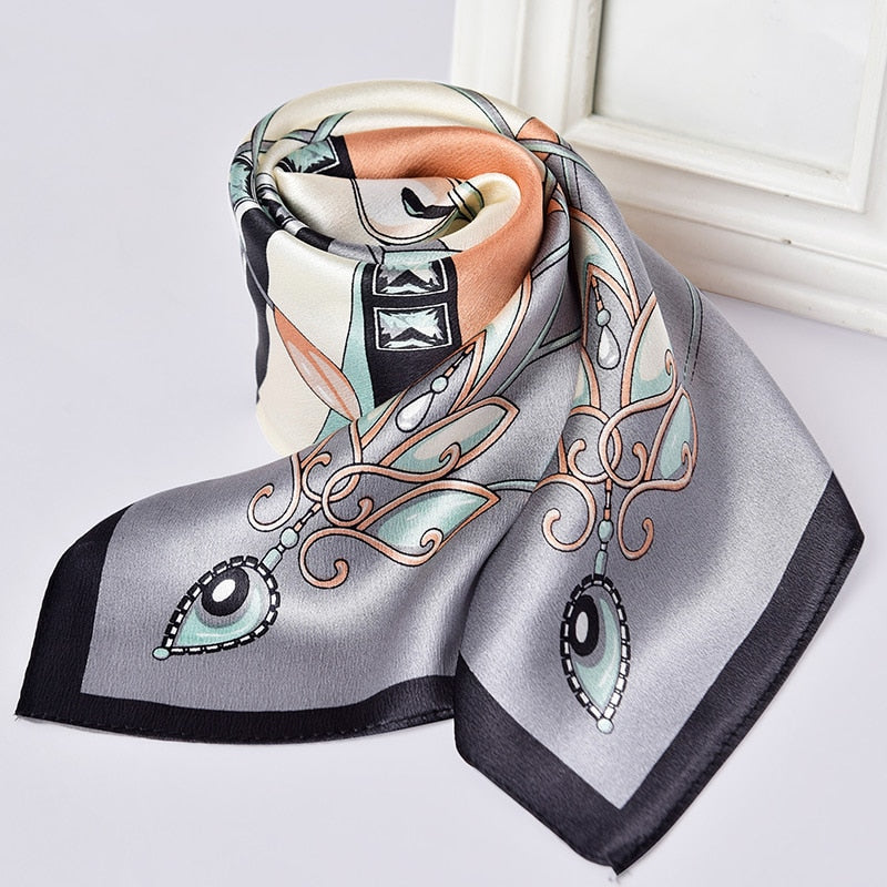 100% Natural Silk Scarf for Women 65x65cm