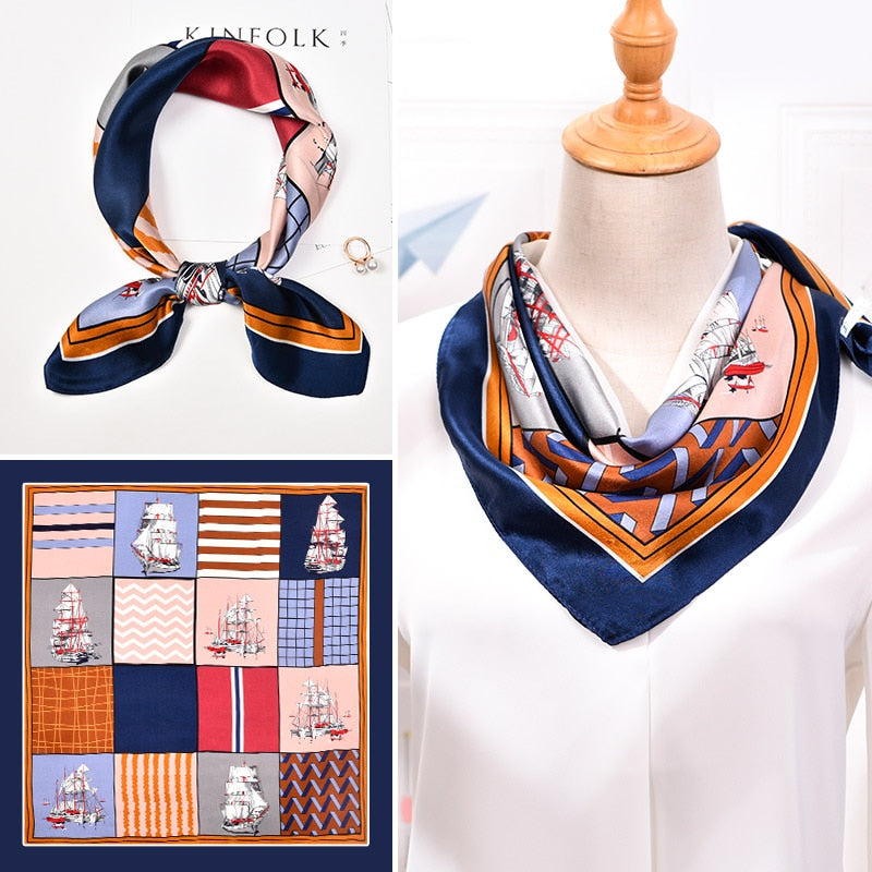 100% Natural Silk Scarf for Women 65x65cm