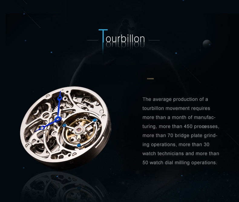 Original Seagull Tourbillon Watch for Men / Sapphire Starry Sky Dial SEAKOSS Tourbillon Movement Mechanical Watch for Men
