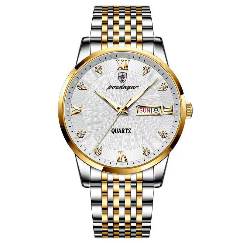 Top Quality Luxury Stainless Steel Waterproof Luminous Watch for Men