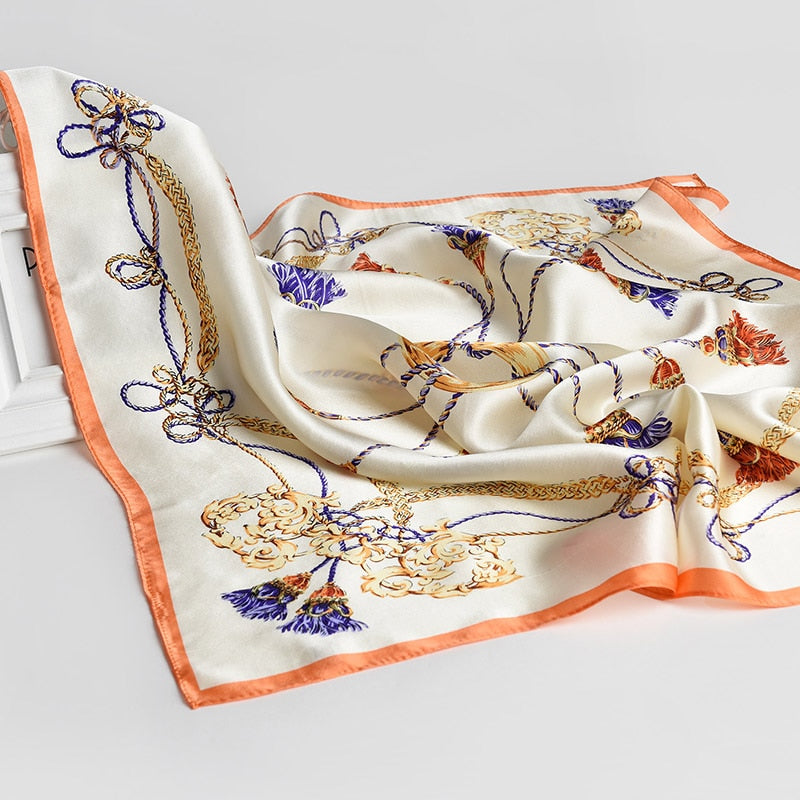 100% Natural Silk Scarf for Women 65x65cm