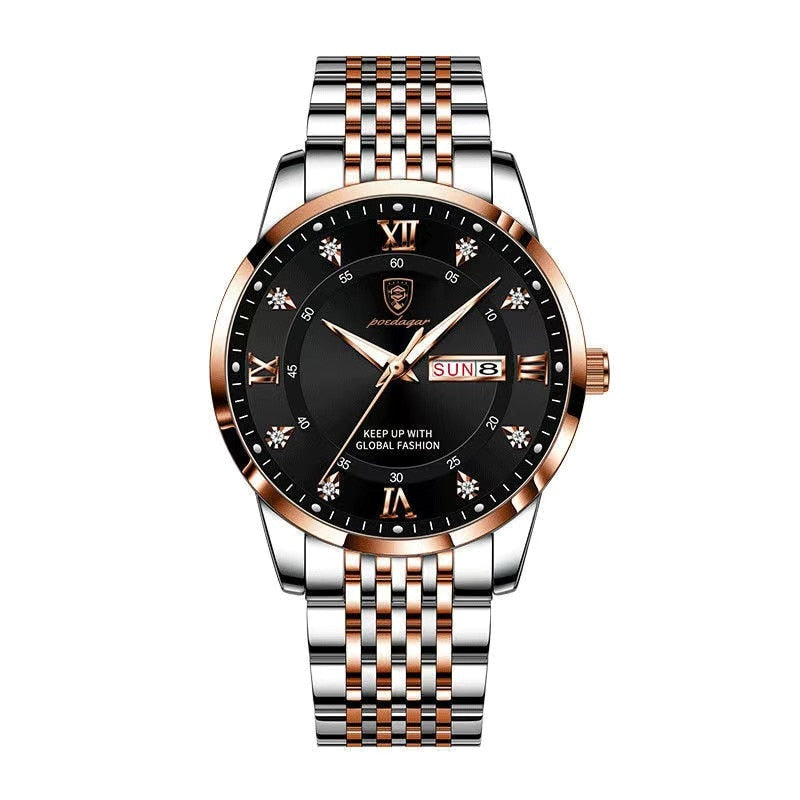 Top Quality Luxury Stainless Steel Waterproof Luminous Watch for Men