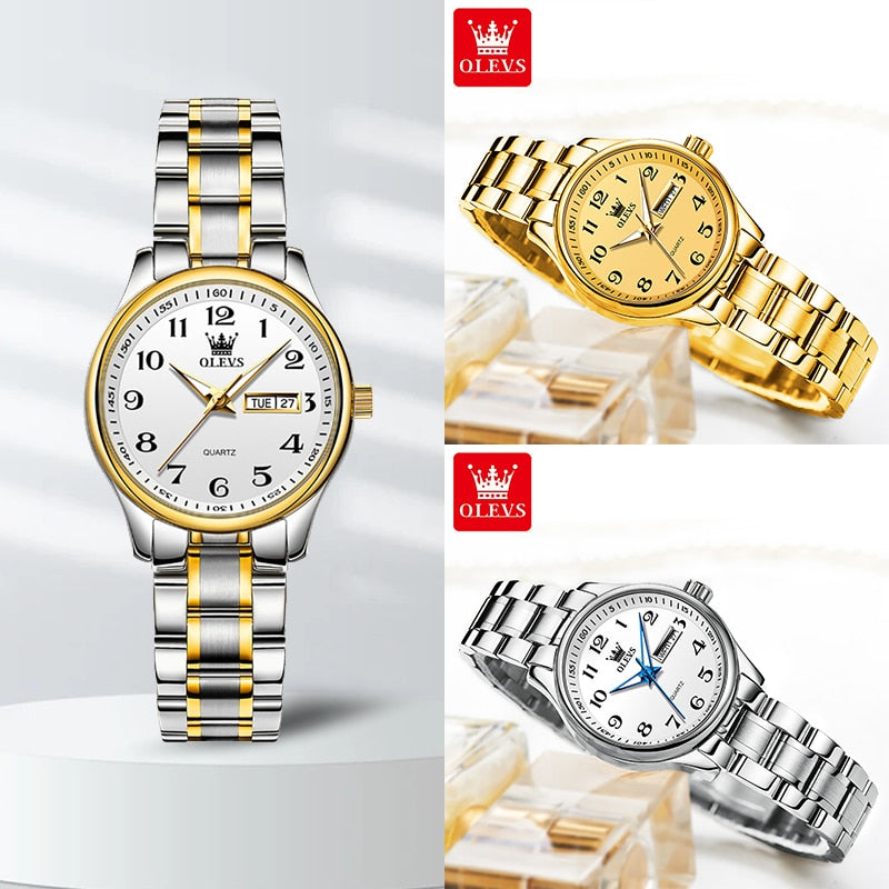Original Luxury  Waterproof Stainless Steel Quartz Watch for Women
