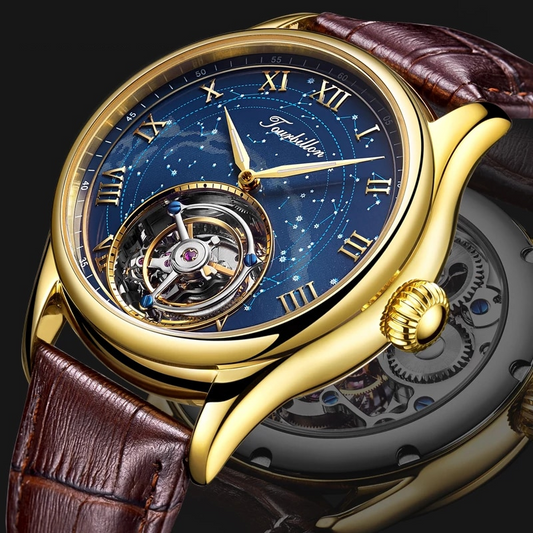 Original Seagull Tourbillon Watch for Men / Sapphire Starry Sky Dial SEAKOSS Tourbillon Movement Mechanical Watch for Men